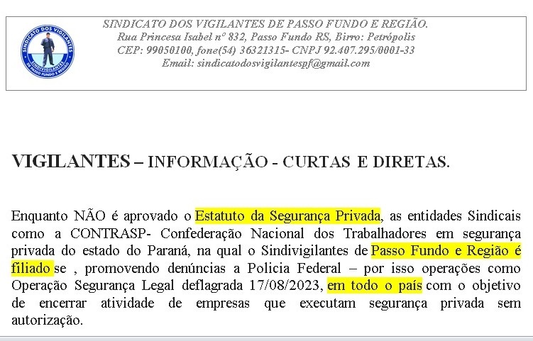 Estatuto da Segurança Privada