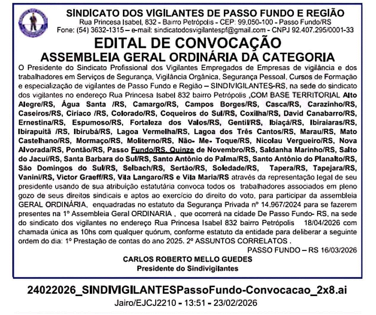 Edital de Convocação!!!